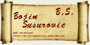 Bojin Susurović vizit kartica